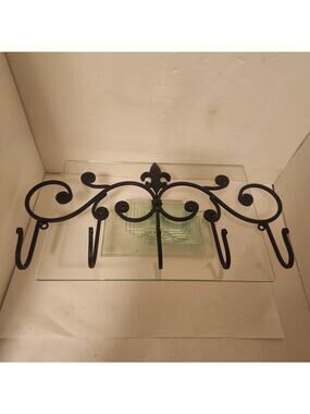 Rod Iron Le Fleur coat hanger 5 hook